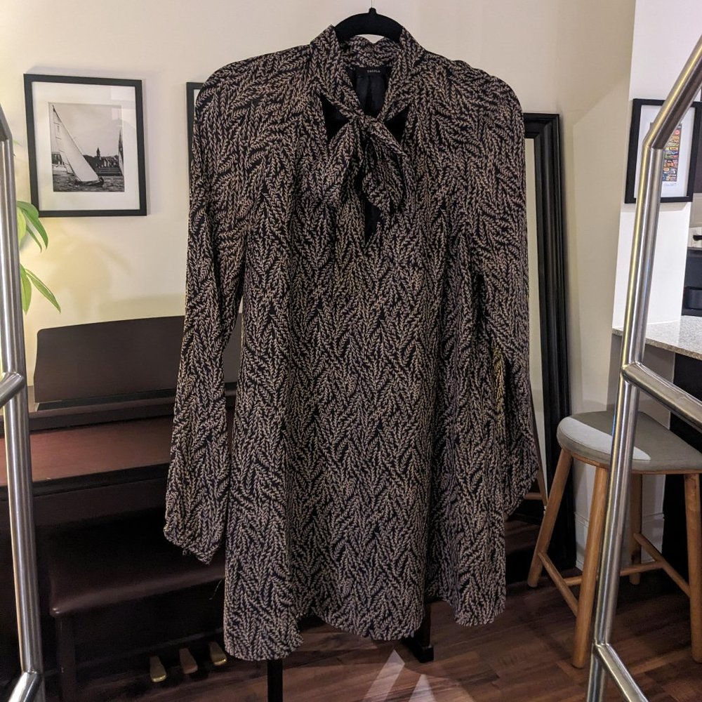 TALULA @ ARITZIA - Neck Tie Mini Dress (Size S)